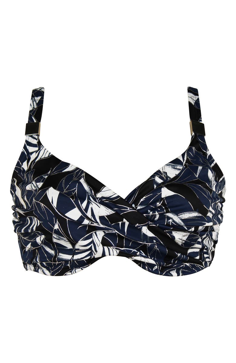 Miraclesuit<sup>®</sup> Shimmer Shadows Surplice D-, DD- & DDD- Cup Underwire Bikini Top, Main, color,