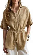 Lauren Ralph Lauren Linen Roll-Tab Sleeve Tunic