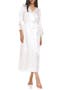 Stella Belted Lace Trim Satin Robe