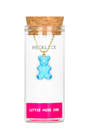 Little Miss Zoe Gummy Bear Charm Necklace in Gift Bottle