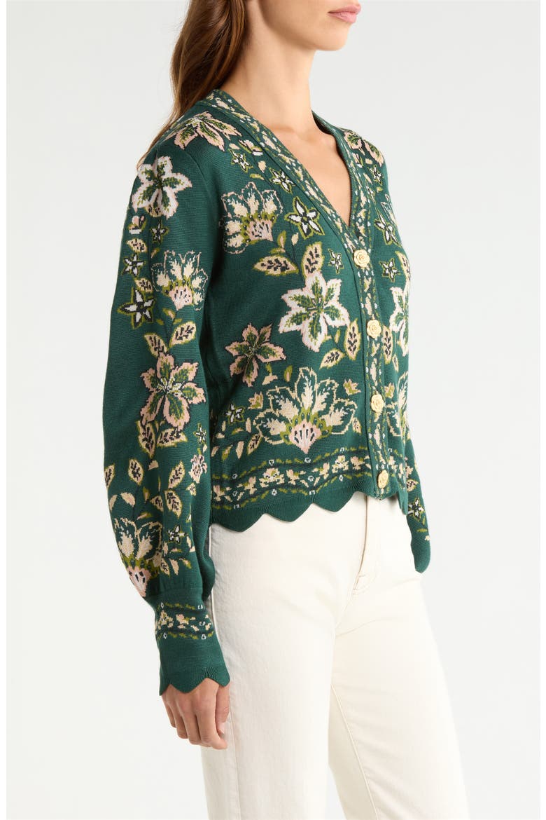 Garden Delight Button-Up Cardigan, Alternate, color, GARDEN DELIGHT DARK