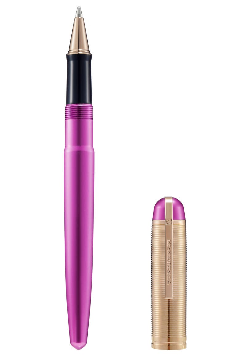 Skyline Royal Purple Rose Gold Trim RollerBall Pen, Main, color, Purple Rollerball