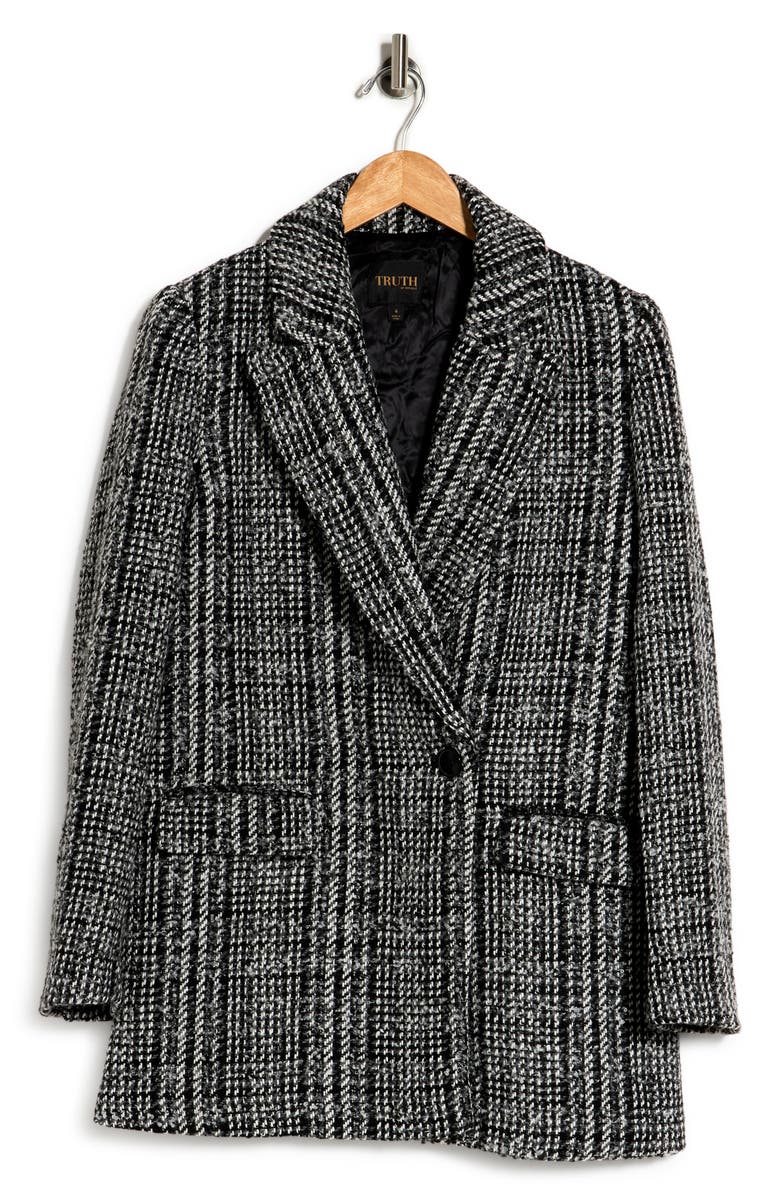 TRUTH BY REPUBLIC Notch Lapel Single Breasted Tweed Blazer, Alternate, color,