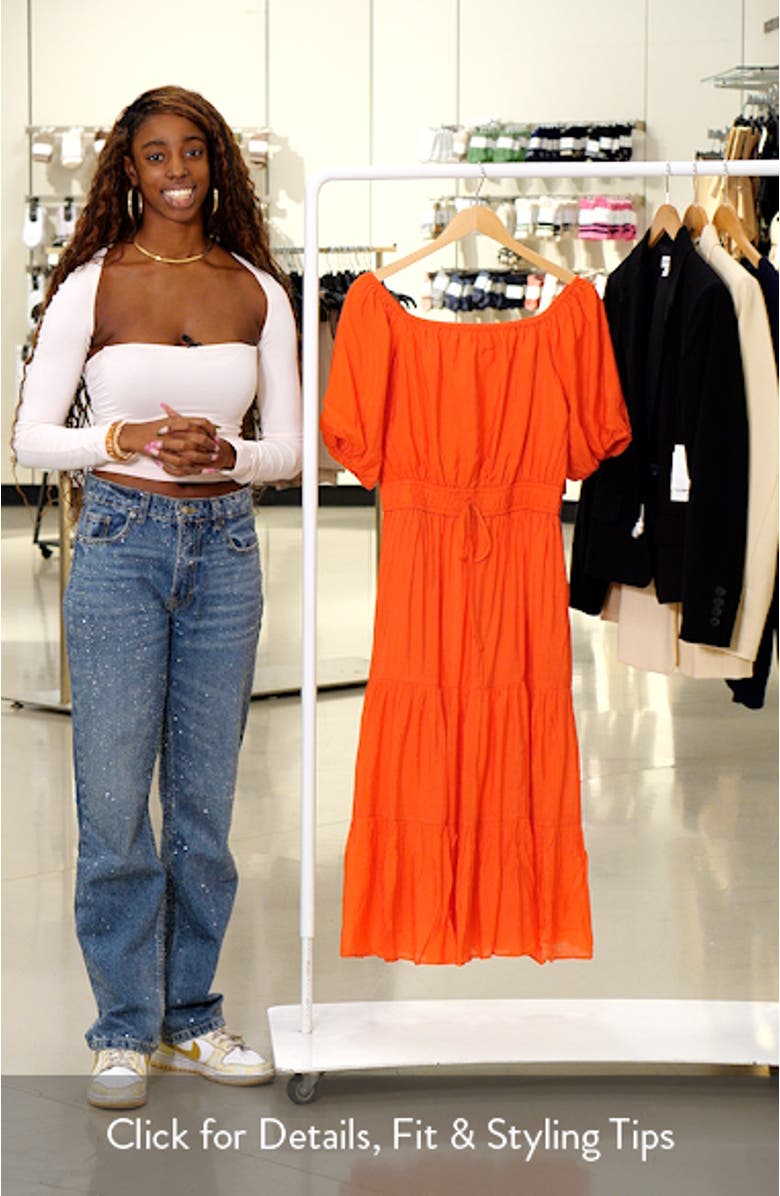 Off the Shoulder Tiered Maxi Dress, sales video thumbnail