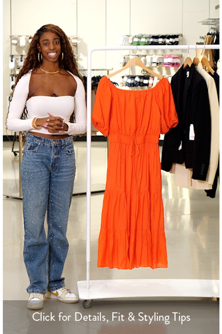 Off the Shoulder Tiered Maxi Dress video