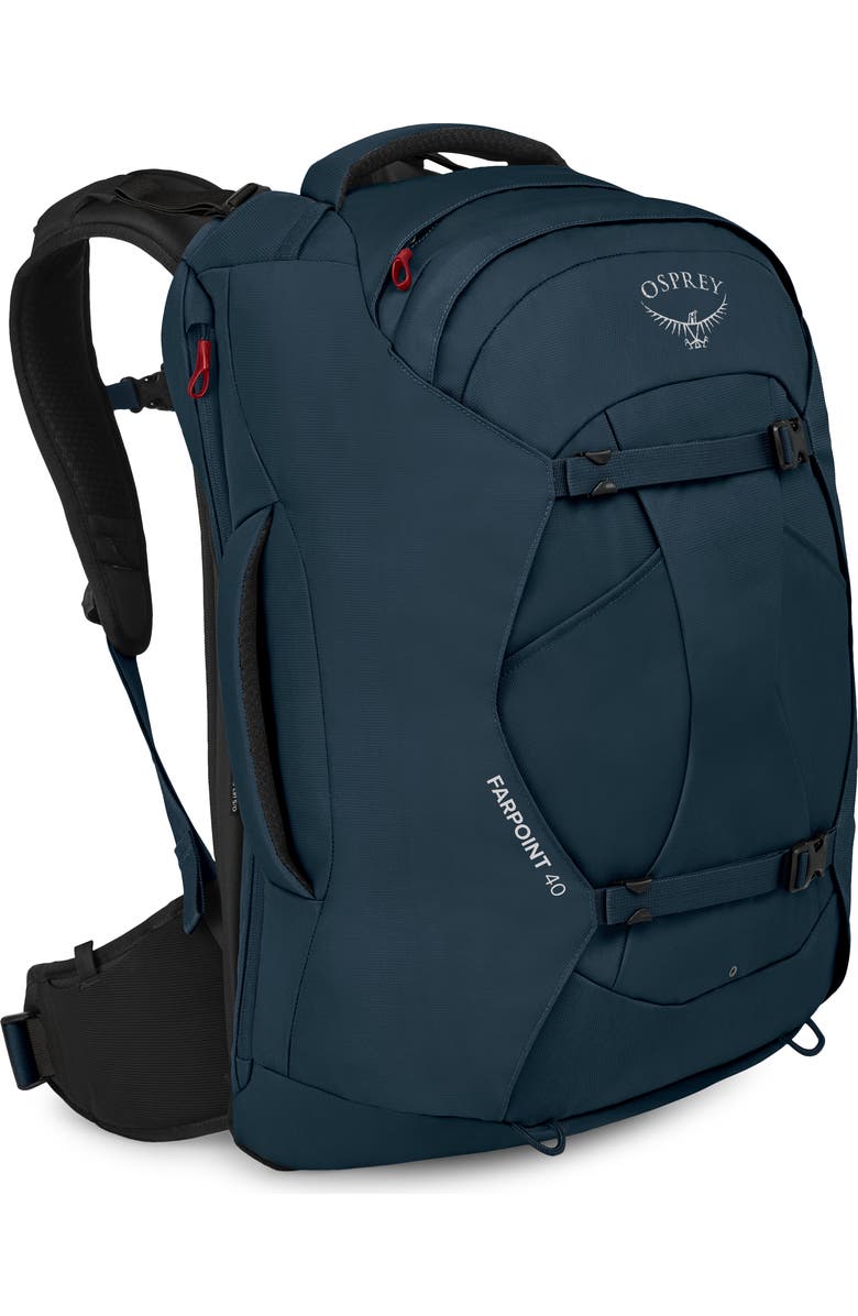 Osprey Farpoint 40-Liter Travel Carry-On Backpack, Alternate, color, Muted Space Blue