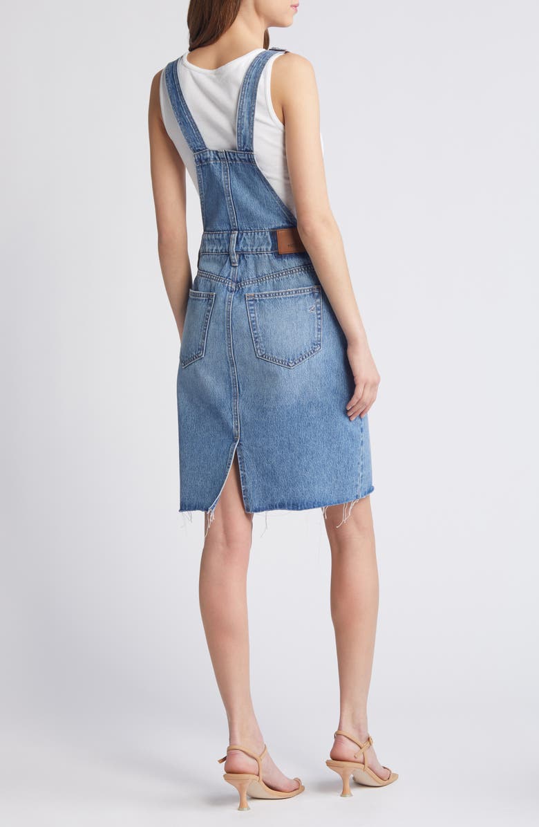 HIDDEN JEANS Midi Denim Overall Dress, Alternate, color, Medium Wash