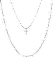 Bearfruit Jewelry 18K Gold Plated Sterling Silver Minimal Grace Necklace Set Gift Idea