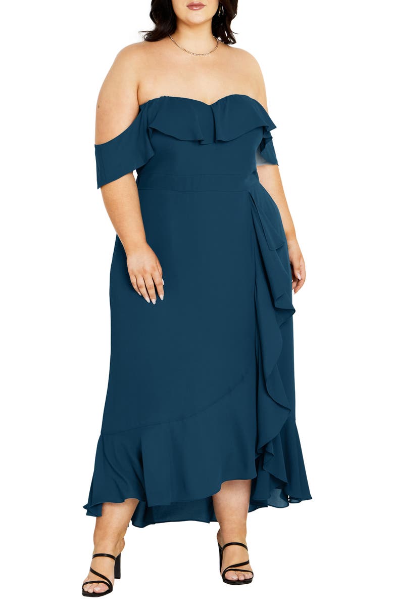 City Chic Remy Midi Dress, Main, color, 