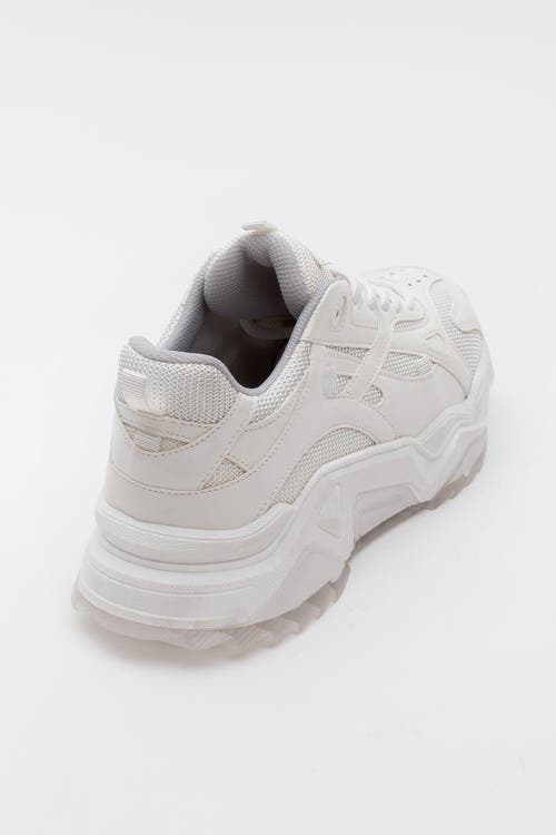 Forever & Always Shoes Loretta Platform Sneakers In White