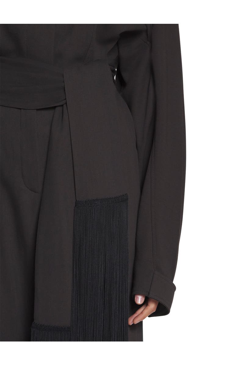 Lanvin Wool And Viscose Barrel Pants, Alternate, color, Dark Brown