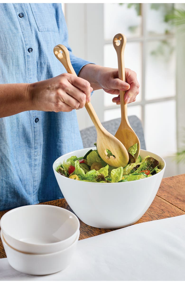 Disney Monochrome 2-Piece Salad Servers, Alternate, color, Natural