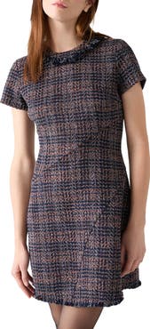 LK Bennett Alba Tweed Fringe Minidress