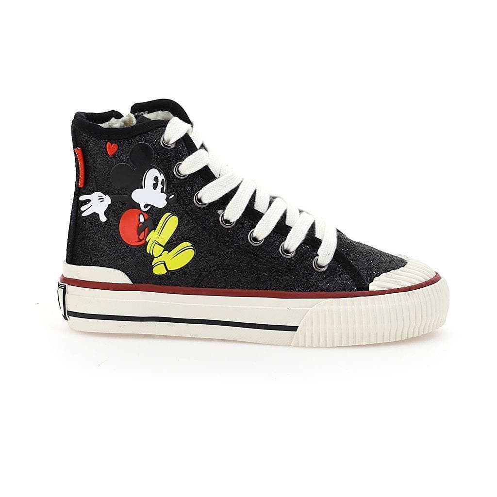 Master of Arts Mickey Leopard High Top Sneakers, Alternate, color, Black