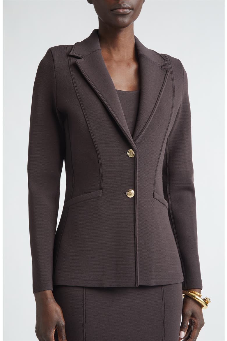 Santa Roma Knit Jacket, Alternate, color, CHOCOLATE