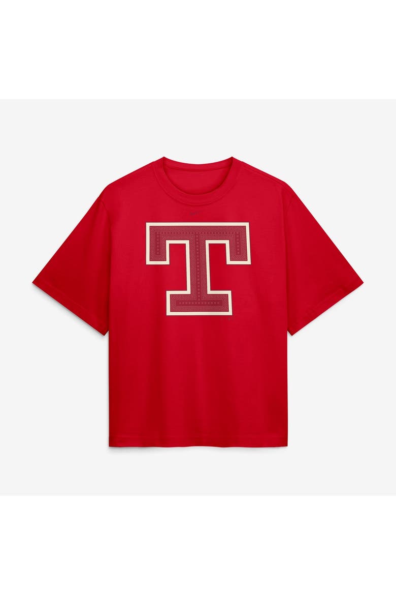Women's Nike  Red Texas Rangers Premium Essentials Relaxed Boxy T-Shirt, Alternate, color, Red