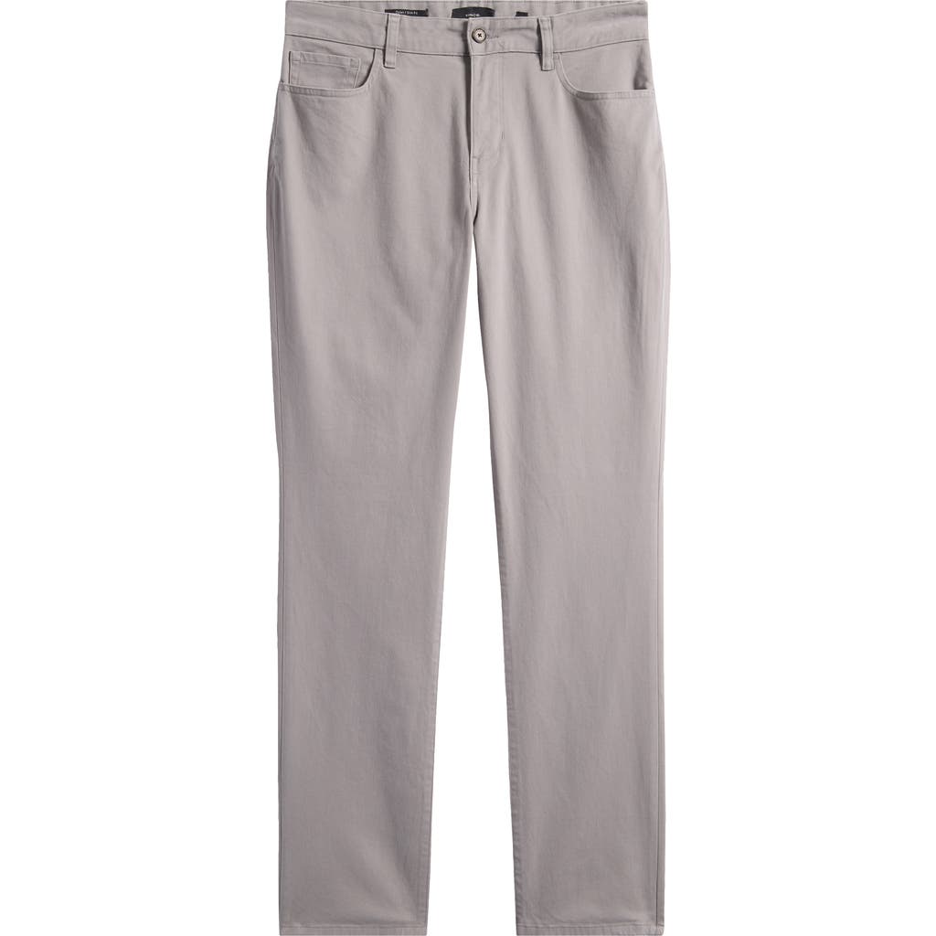 Vince Dylan Slim Fit Peached Stretch Cotton Pants In Gray