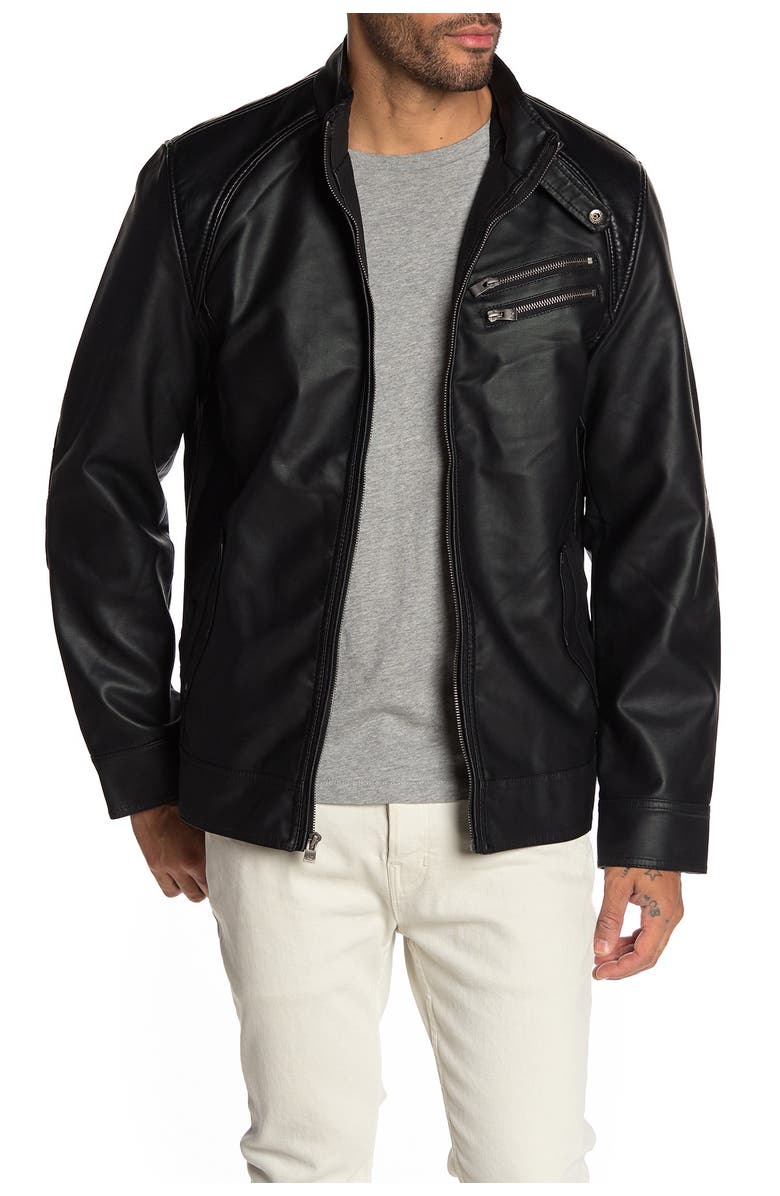 XRAY Faux Leather Jacket, Main, color, 