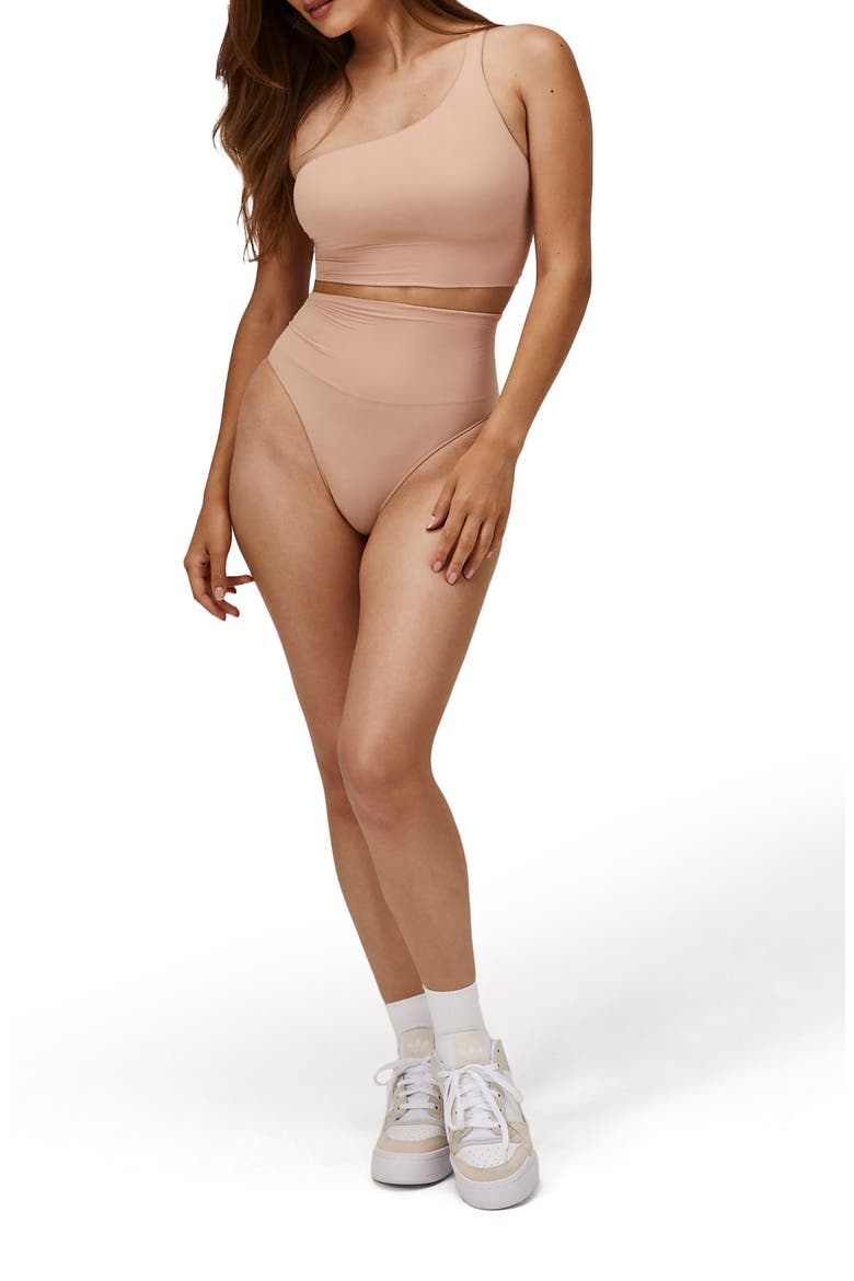 Seamless Sculpt High-Waisted Panties, Alternate, color, Nude