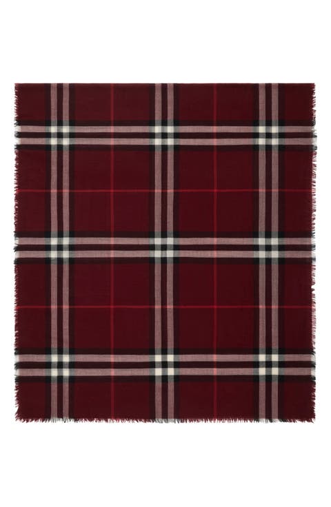 Giant Check Lightweight Wool Scarf