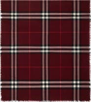 Burberry Giant Check Lightweight Wool Scarf