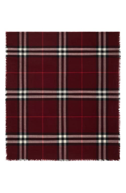 Burberry Giant Check Lightweight Wool Scarf