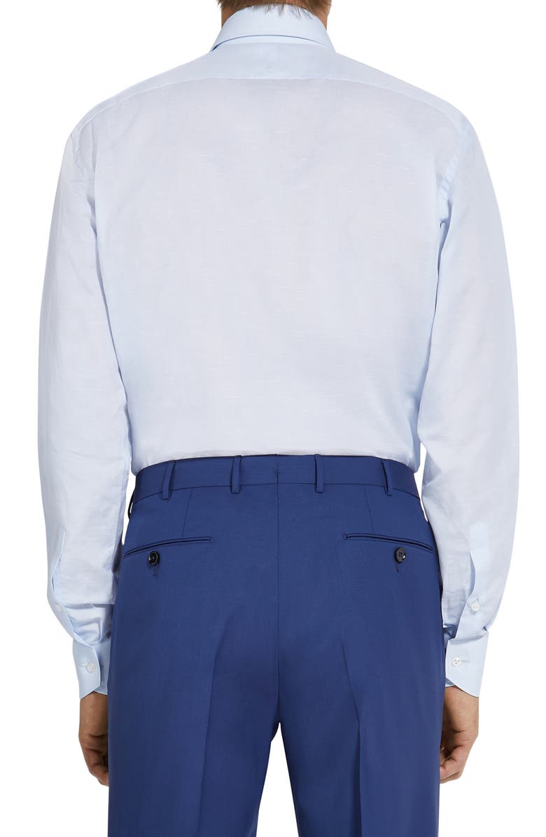 ZEGNA Couture Cotton & Linen Button-Up Shirt, Alternate, color, 