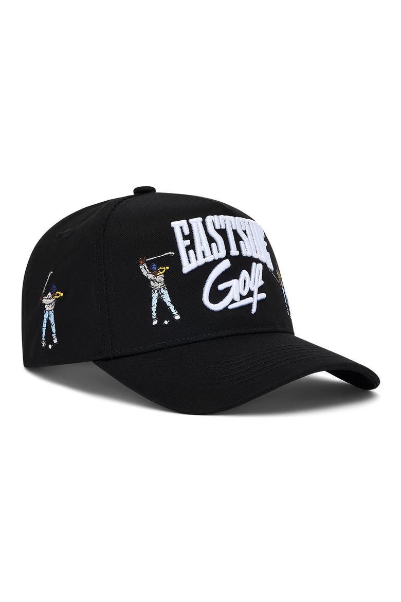 Sequence Embroidered Snapback Hat, Main, color, BLACK