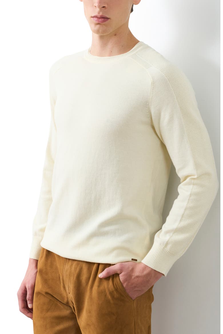 Cotton Knit Sweater With Raglan Sleeves, Alternate, color, White