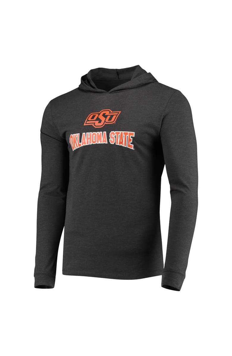 CONCEPTS SPORT Men's Concepts Sport Orange/Heather Charcoal Oklahoma State Cowboys Meter Long Sleeve Hoodie T-Shirt & Jogger Pajama Set, Alternate, color, Orange