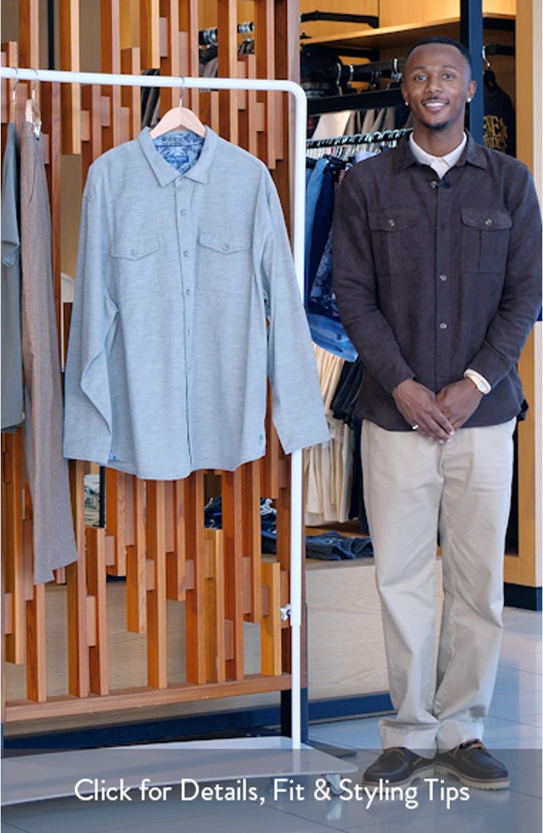 Coastline Cord Heather Bay Cotton Corduroy Button-Up Shirt, sales video thumbnail