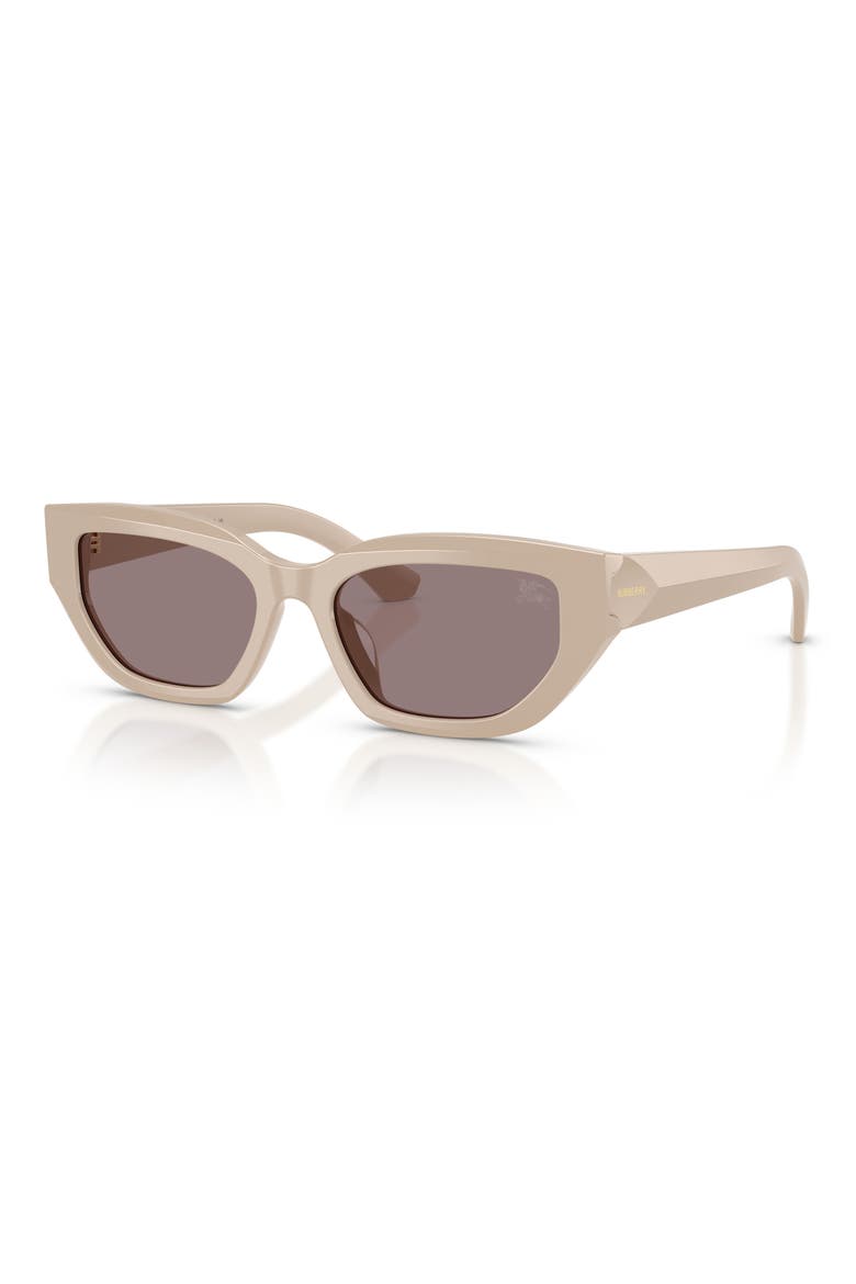 54mm Cat Eye Sunglasses, Alternate, color, BEIGE / DARK PURPLE