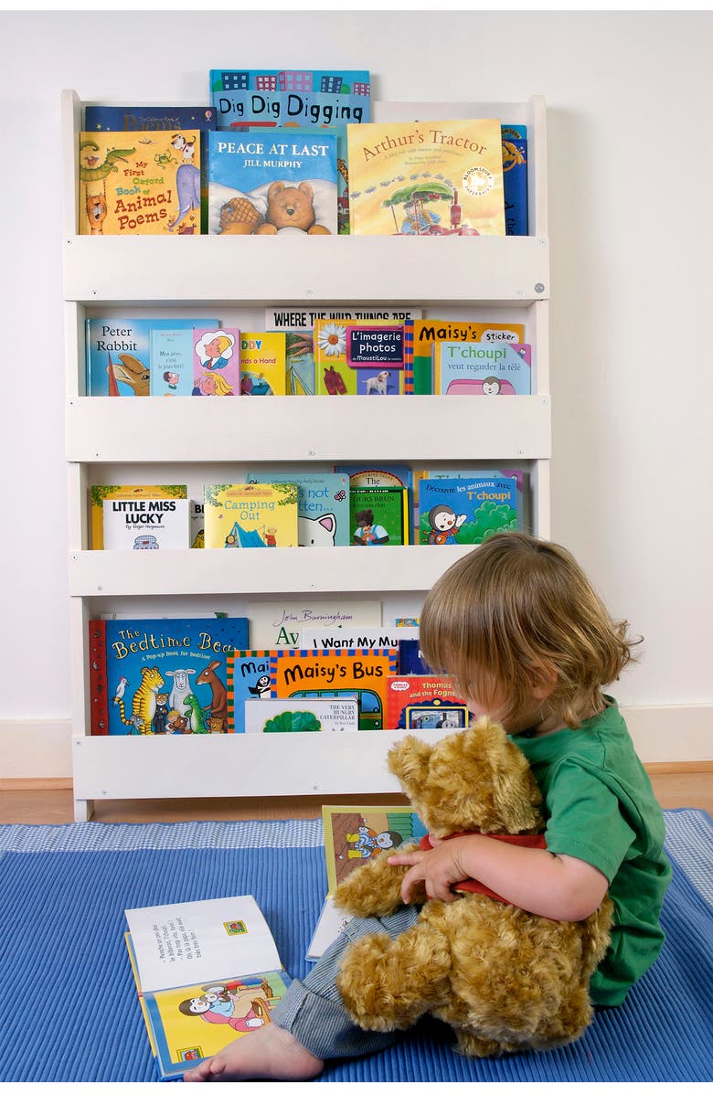 Tidy Books Slim White Bookcase, Alternate, color,