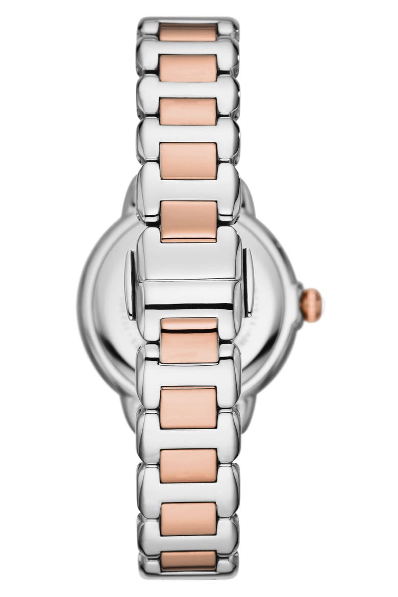 Three-Hand Two-Tone Bracelet Watch, Alternate, color, SILVER
