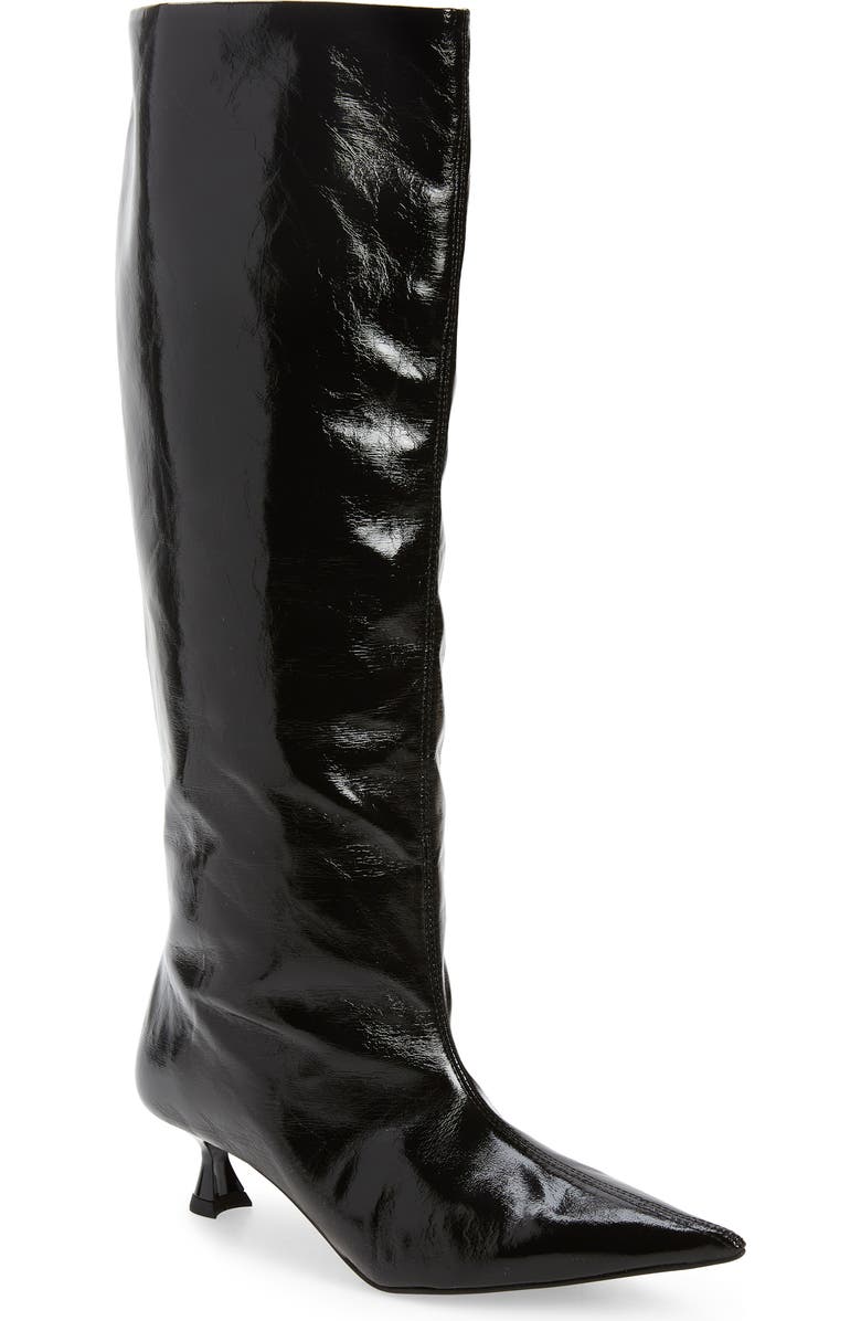 Ganni Slouchy Pointed Toe Knee High Boot, Main, color,