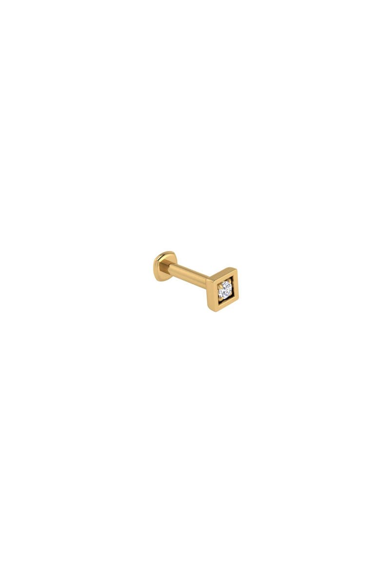 Seed2Stone Edgy Flat Back Stud, Main, color, Yellow Gold