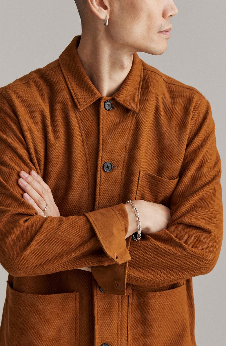 Billy Reid Piqué Chore Shirt Jacket, Alternate, color,