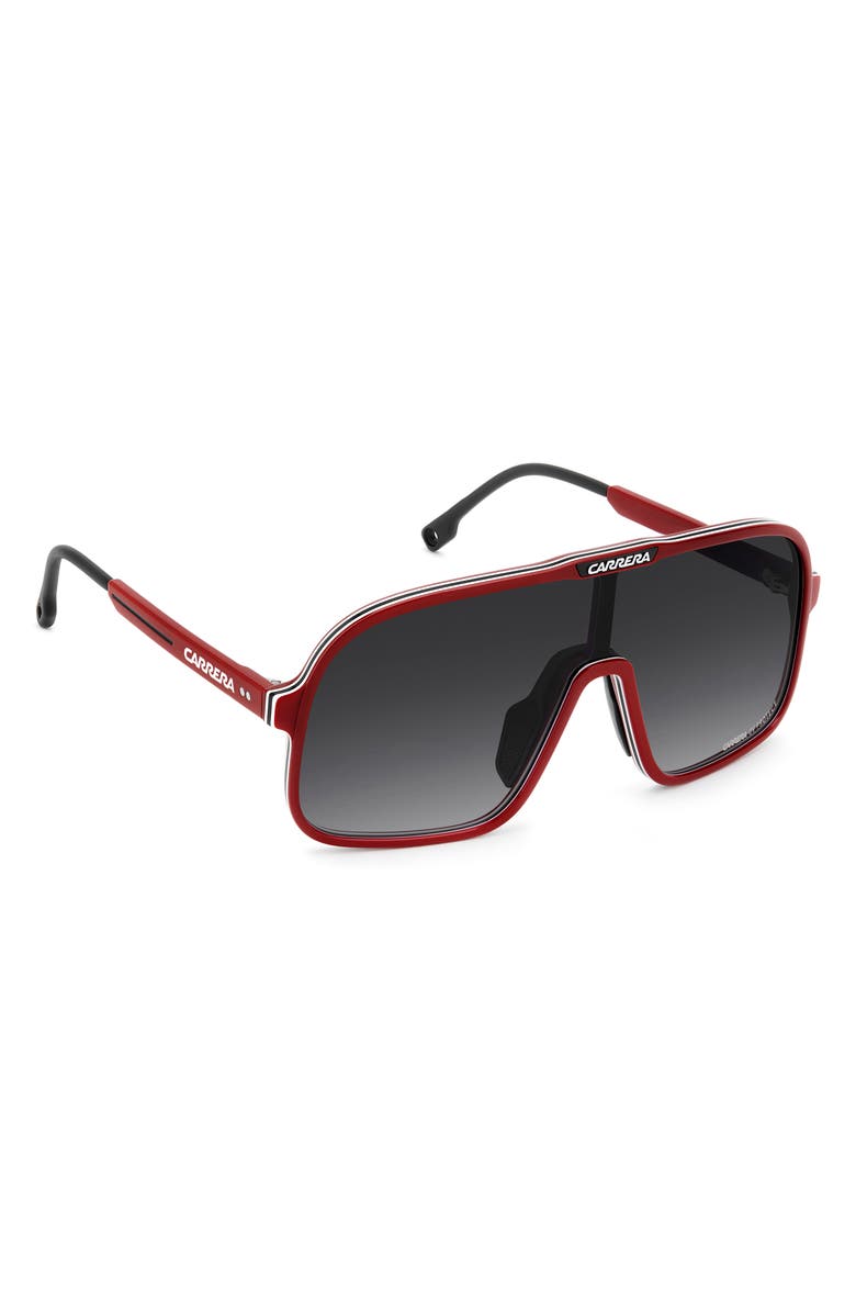 Carrera Eyewear C Sport 99mm Gradient Shield Sunglasses, Alternate, color, Red/ Dark Grey Sf