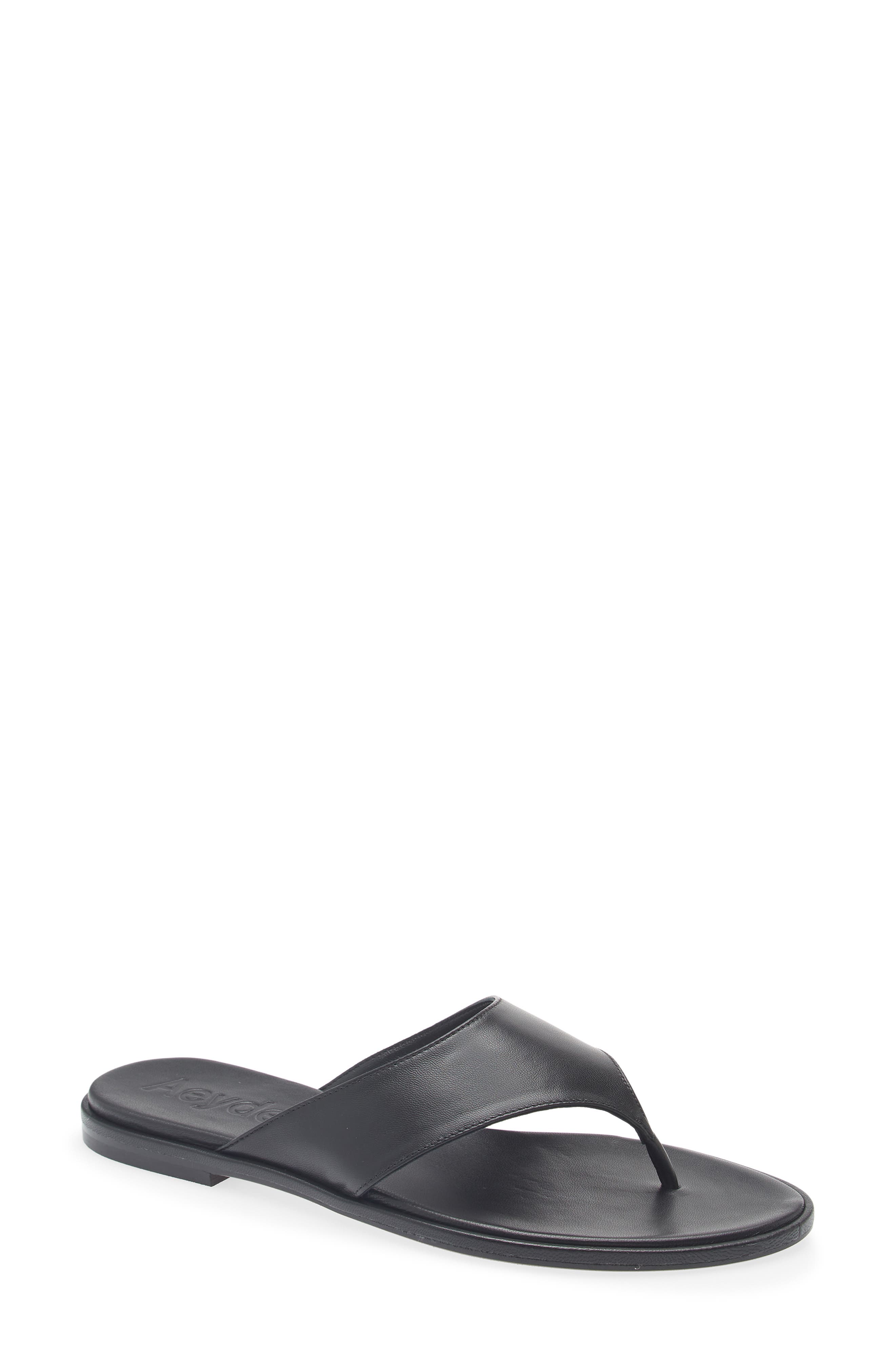 aeyde Amaya Flip Flop, Main, color, Black