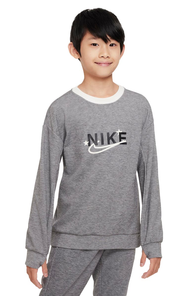 Nike Kids' Dri-FIT Crewneck Sweatshirt, Main, color, 