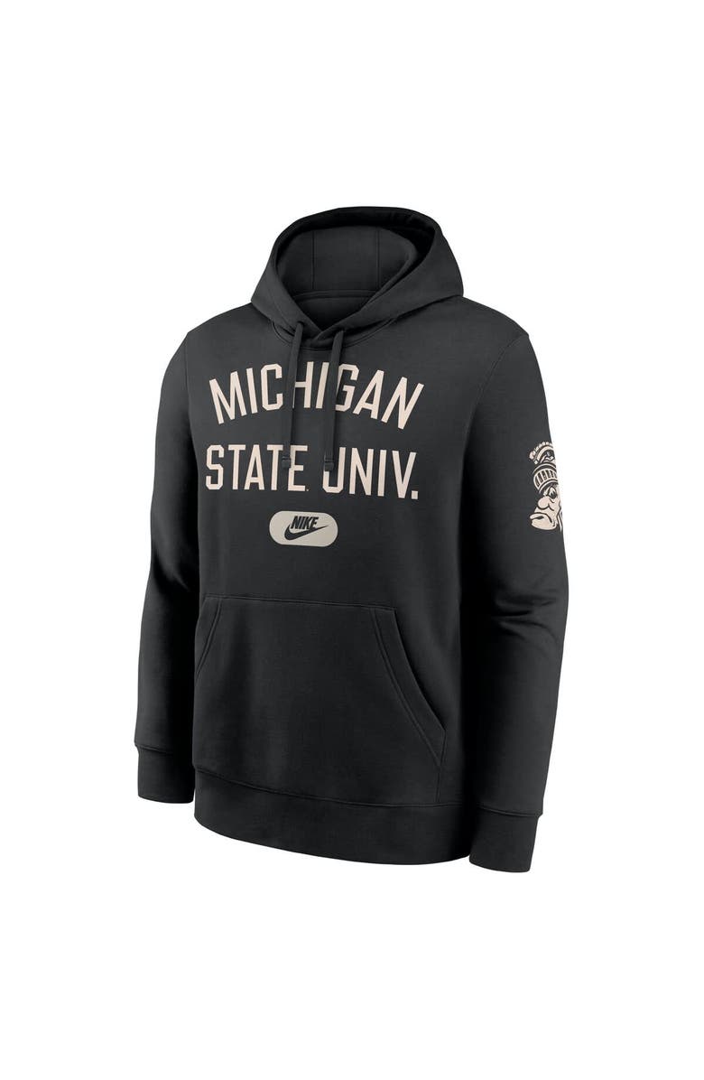 Nike Men's Nike Black Michigan State Spartans Club Fleece Fashion Hoodie, Alternate, color, Black