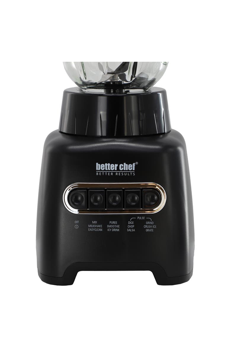 Better Chef 6 Cup 500-Watt Glass Jar 12 Preset Function Blender in Black, Alternate, color, Black