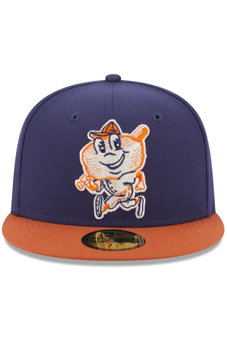 New Era Men's New Era Navy Montgomery Biscuits Authentic Collection Alternate Logo 59FIFTY Fitted Hat, Alternate, color, 