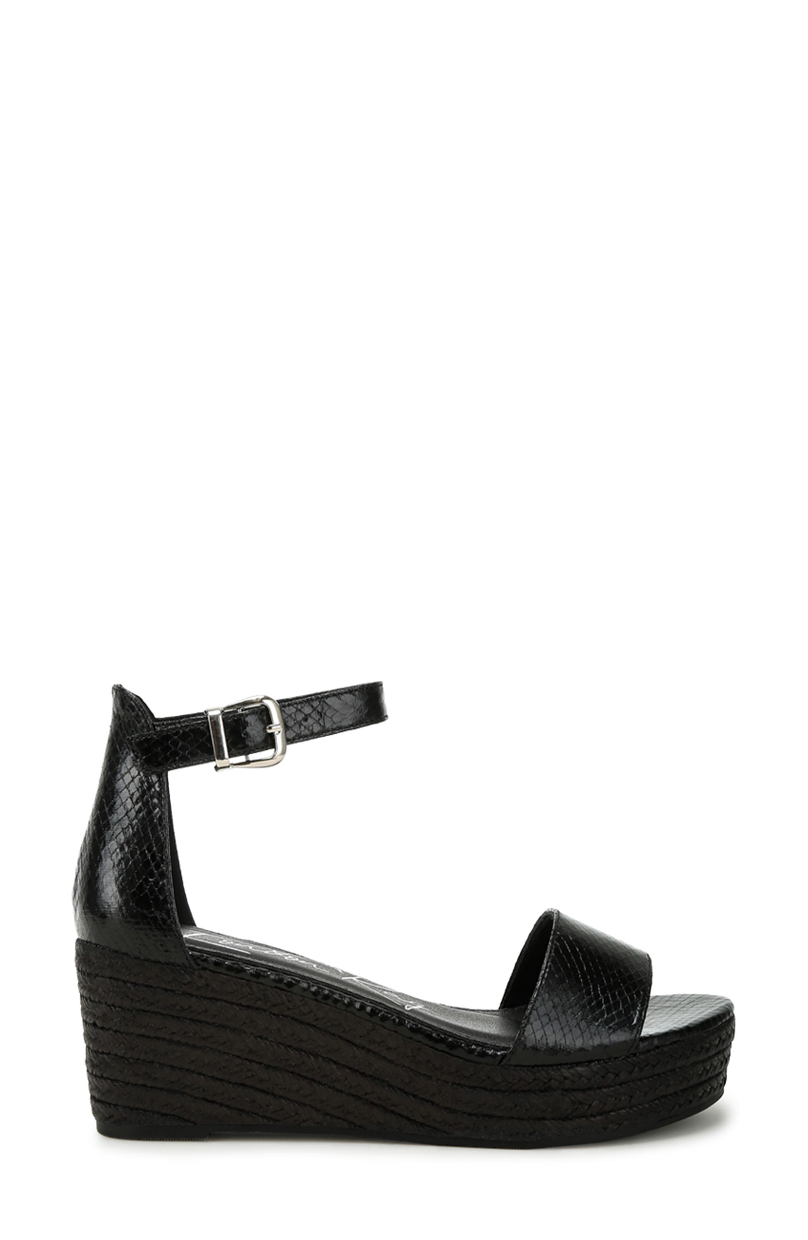 LONDON RAG Utah Platform Wedge Espadrille Sandal, Alternate, color, Black