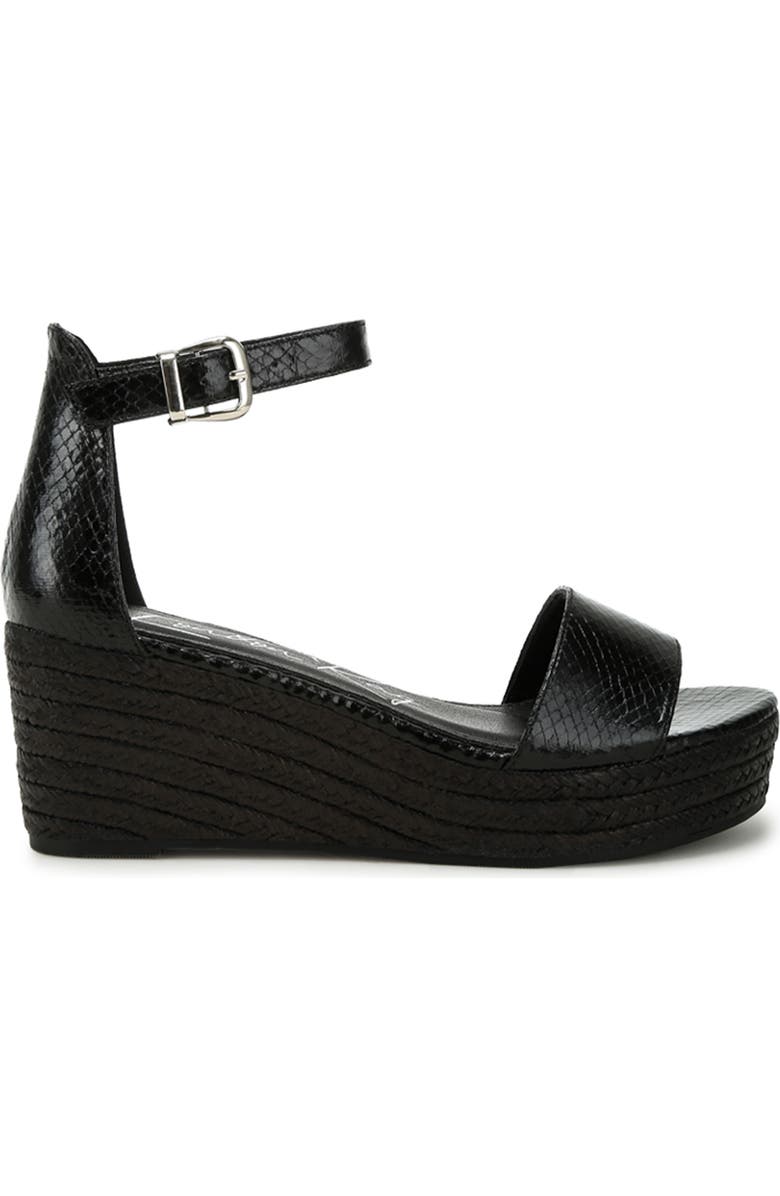LONDON RAG Utah Platform Wedge Espadrille Sandal, Alternate, color, Black