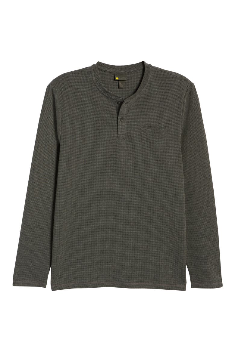Thermal Performance Henley, Alternate, color, BLACK