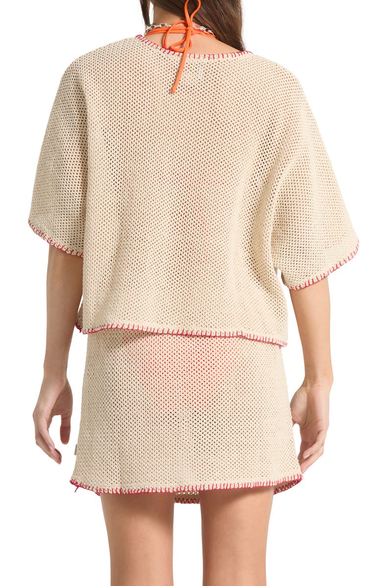 Brixton Mesh Knit Cover-Up Top, Alternate, color, Timeless Taupe