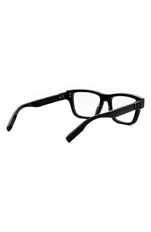 Dior Cd Icon S1i 55mm Rectangular Optical Glasses In Shiny Black