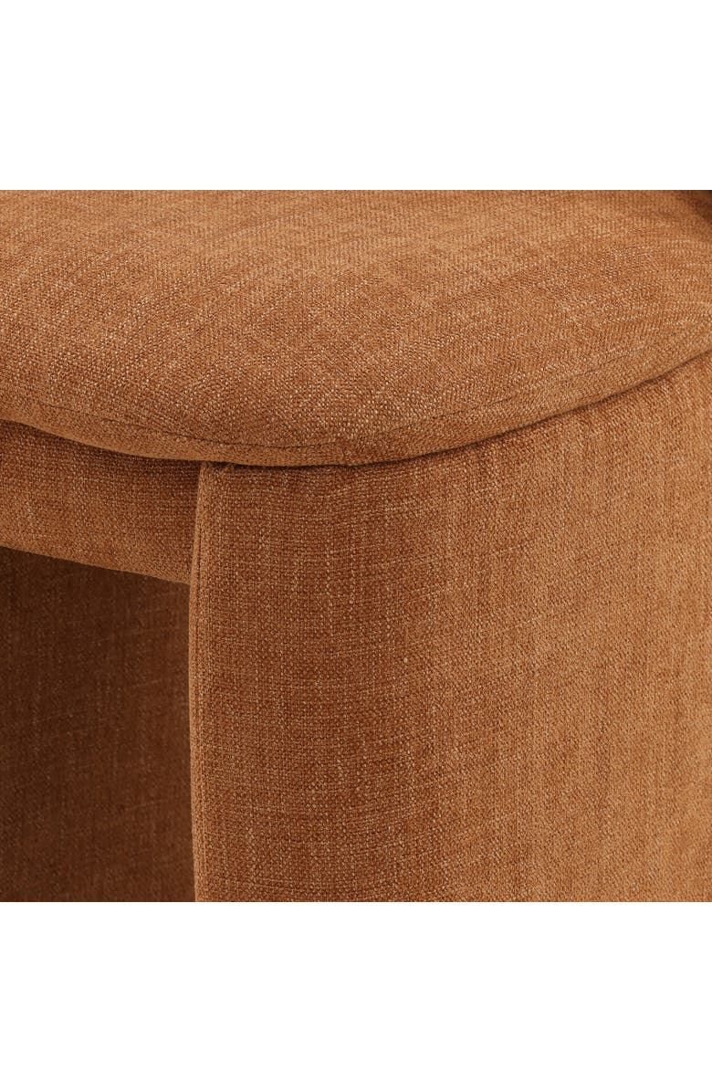 Dovetail Furniture Harlan Basketweave Upholstered Dining Chair, Alternate, color, Terracotta