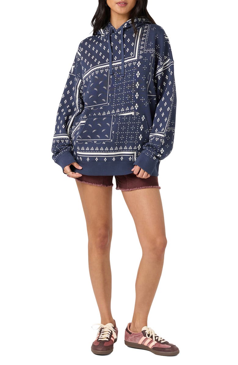 O'Neill Bandana Printed Hoodie, Alternate, color, Navy